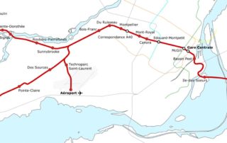 REM train and Montreal neighbourhoods